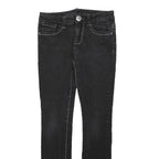 GUESS Womens Slim Black Denim Jeans Cotton Blend W24 L26 Zip Pockets