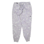 REELL Mens Cotton Blend Slim Faded Purple Cargo Joggers W32 L28 Zip Closure