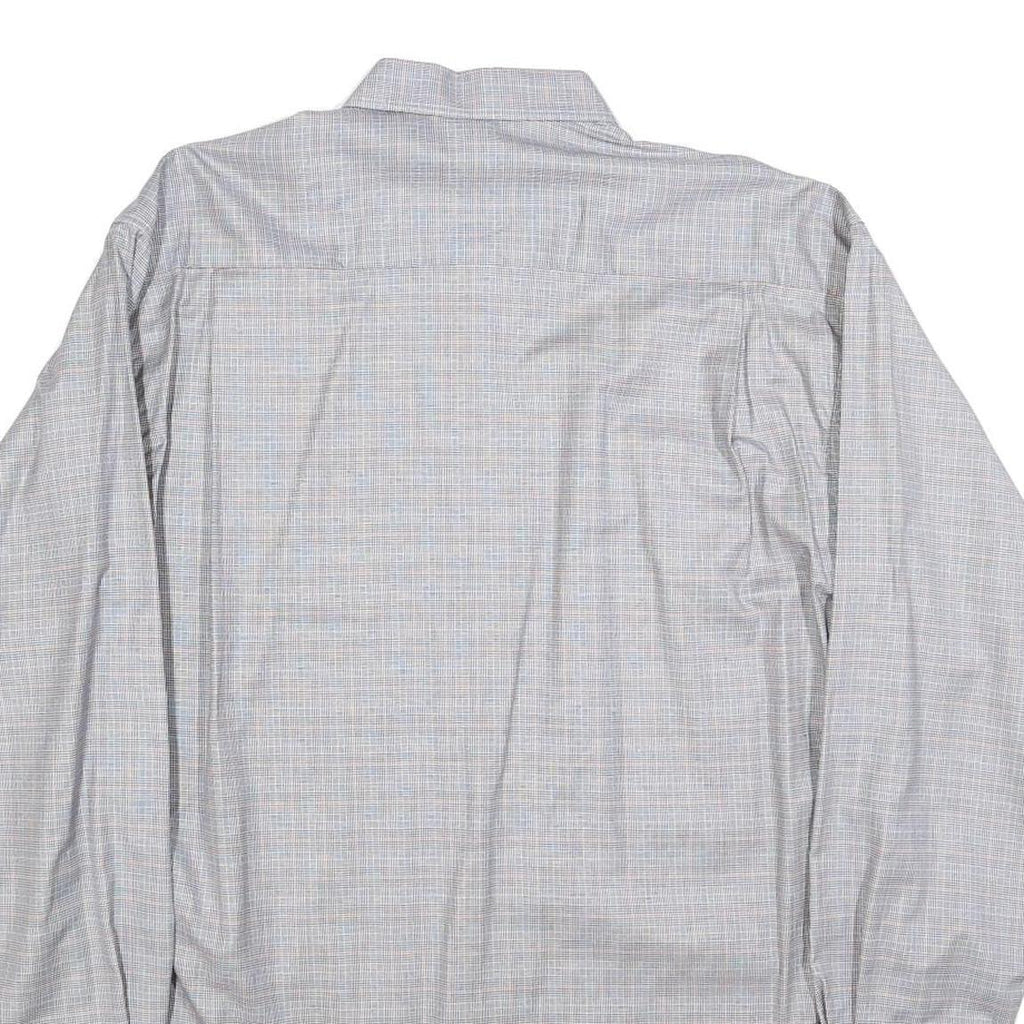 SIRNA Mens Grey Shirt L Cotton Blend Classic Fit Button Front Pocket Casual