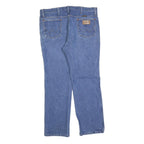 WRANGLER Mens Regular Fit Blue Denim Jeans W36 L30 Classic Cotton Blend Zip