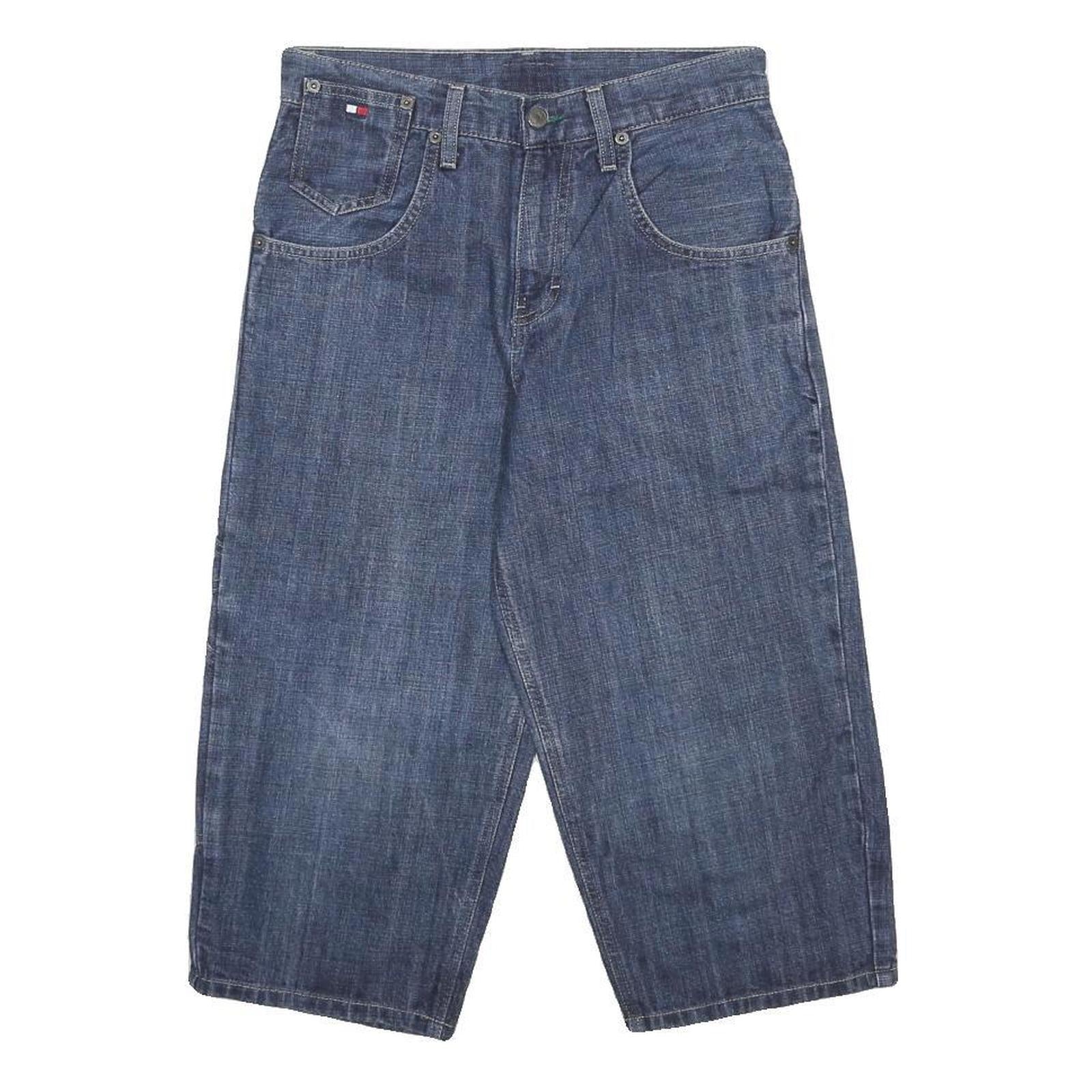 TOMMY HILFIGER Womens Shorts Blue Denim Casual M W28 Cotton Comfort Fit