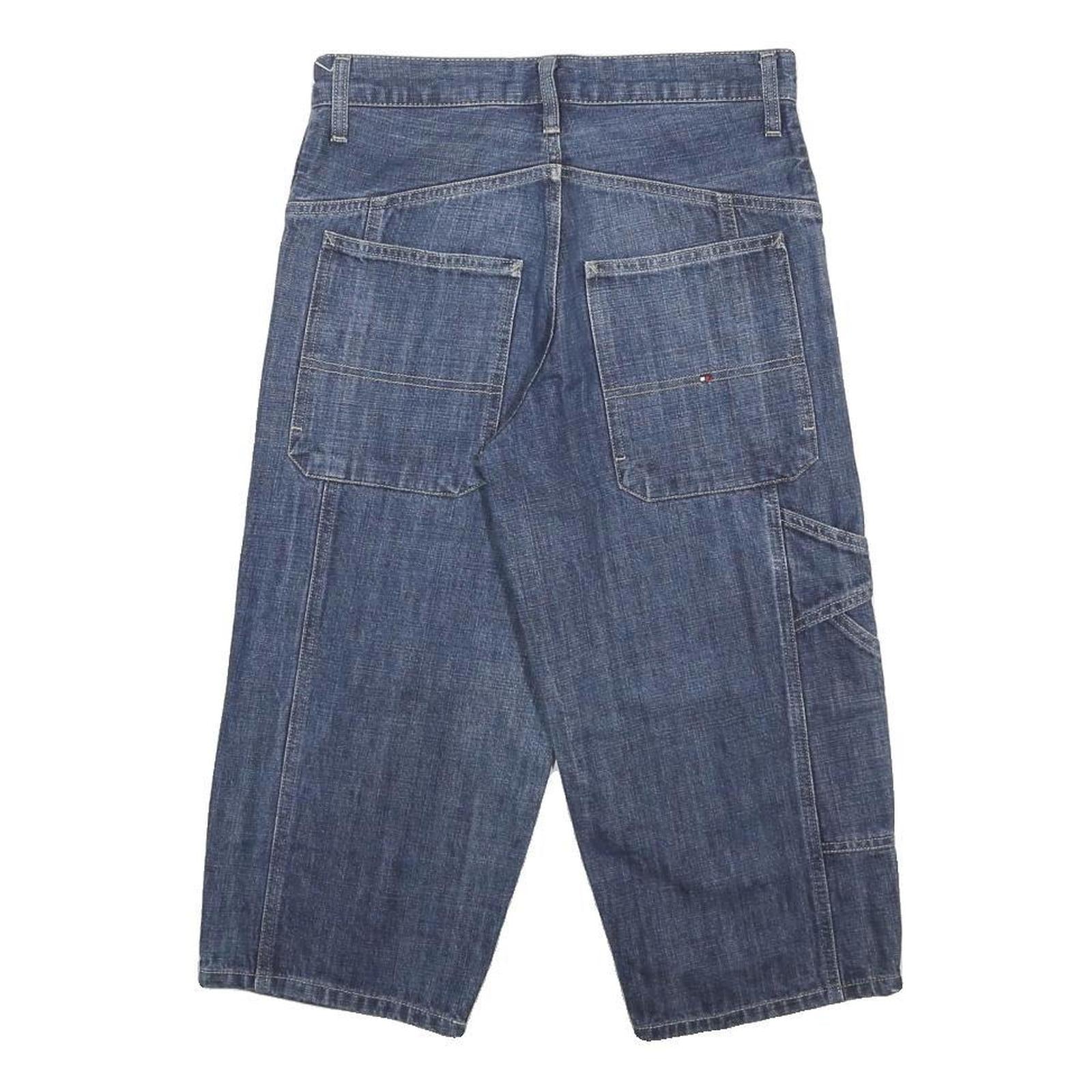 TOMMY HILFIGER Womens Shorts Blue Denim Casual M W28 Cotton Comfort Fit