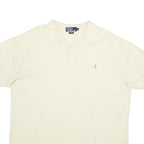 POLO RALPH LAUREN Mens White Cotton Short Sleeve Polo Shirt XL Classic Fit