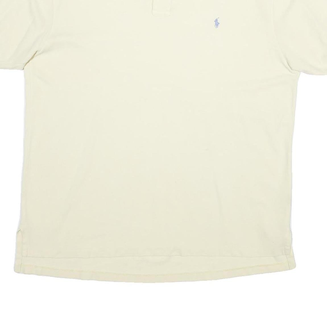 POLO RALPH LAUREN Mens White Cotton Short Sleeve Polo Shirt XL Classic Fit