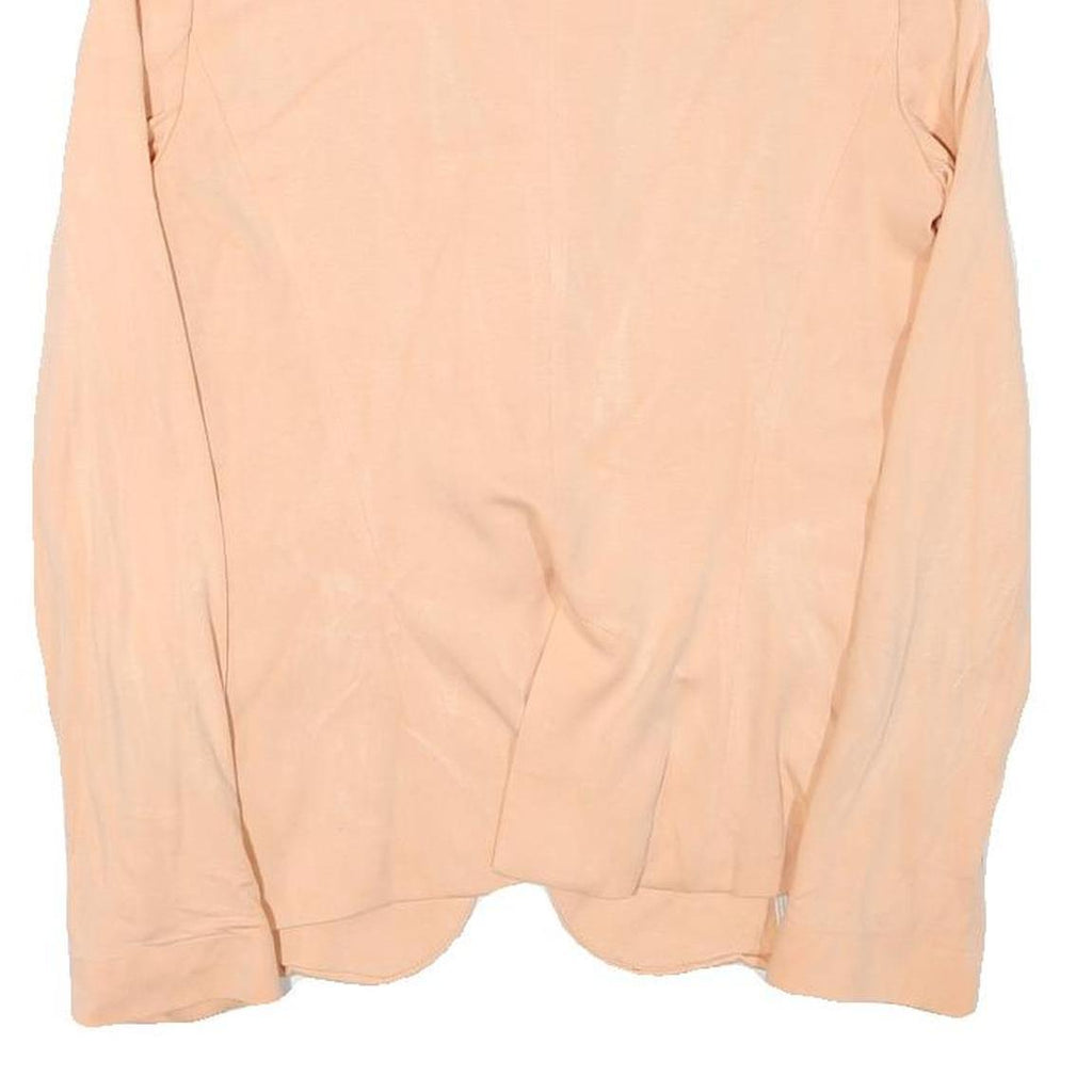 ZARA BASIC Womens Beige Cotton Blend Blazer Jacket S Button Closure Plain