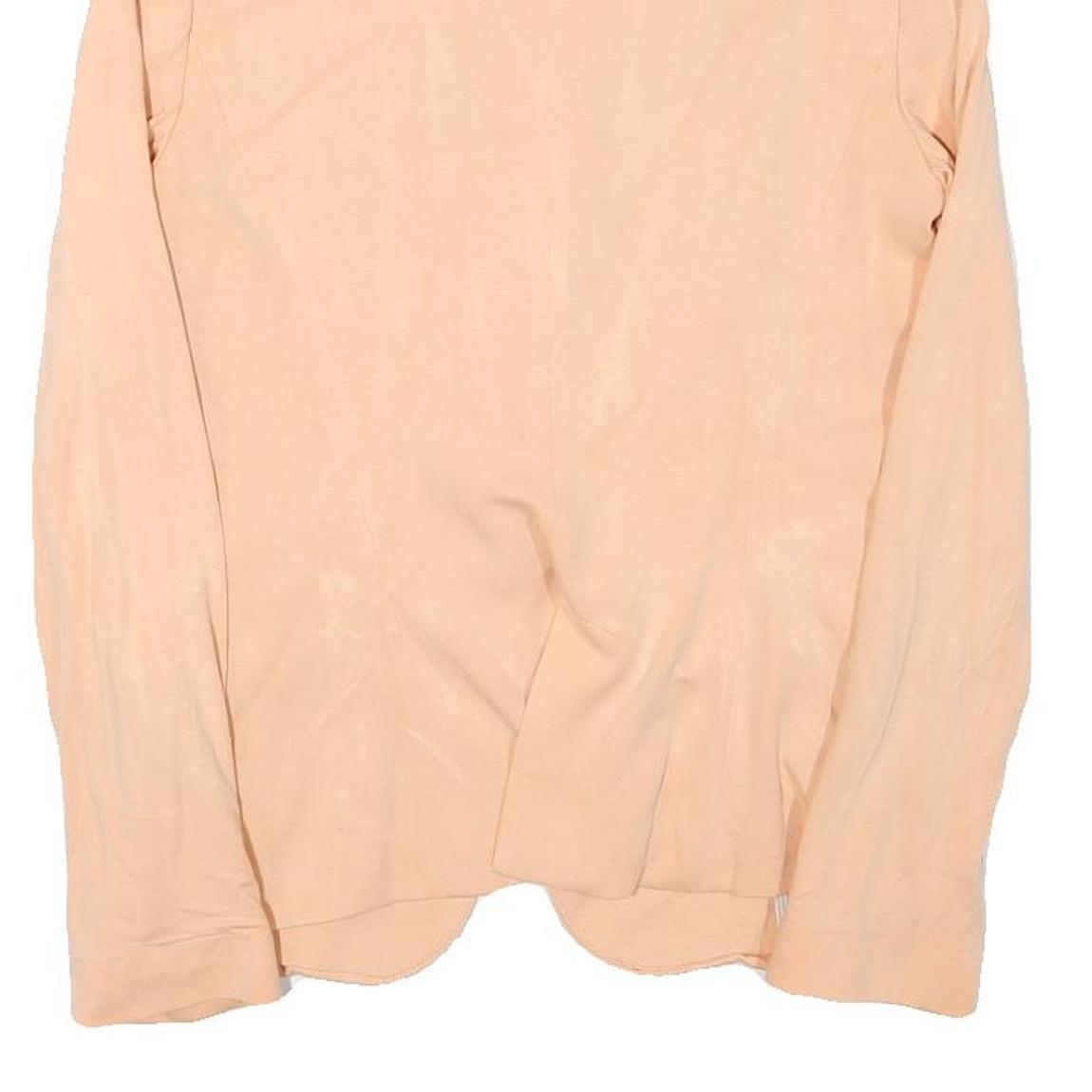 ZARA BASIC Womens Beige Cotton Blend Blazer Jacket S Button Closure Plain