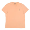 NAUTICA Mens Peach V-Neck T-Shirt XL Cotton Blend Casual Logo Embroidered