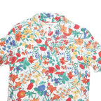 GERRY WEBBER Womens White Floral Print Shirt L Summer Patterned Lightweight