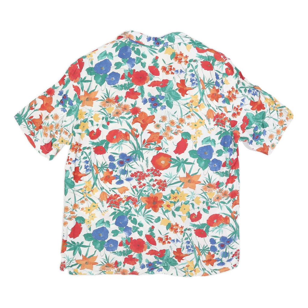 GERRY WEBBER Womens White Floral Print Shirt L Summer Patterned Lightweight