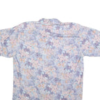 TAKE OFF Mens Blue & Pink Floral Shirt M Summer Casual Button Up