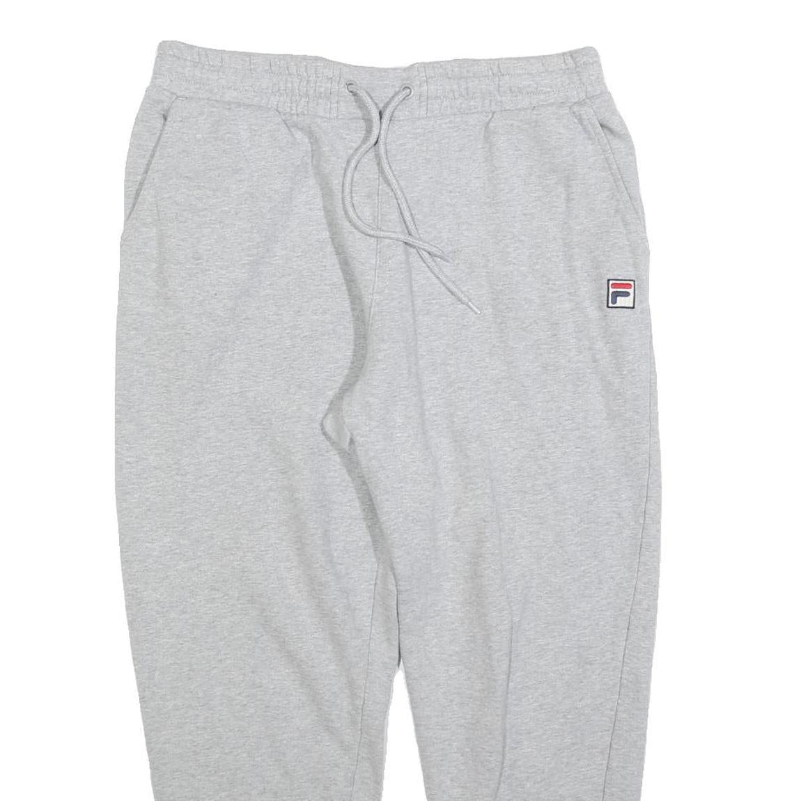 FILA Womens Joggers Grey L W32 L26 Cotton Blend Regular Tapered Fit Relaxed