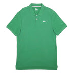NIKE Mens Green Polo Shirt XL Cotton Blend Short Sleeve Plain Casual Golf
