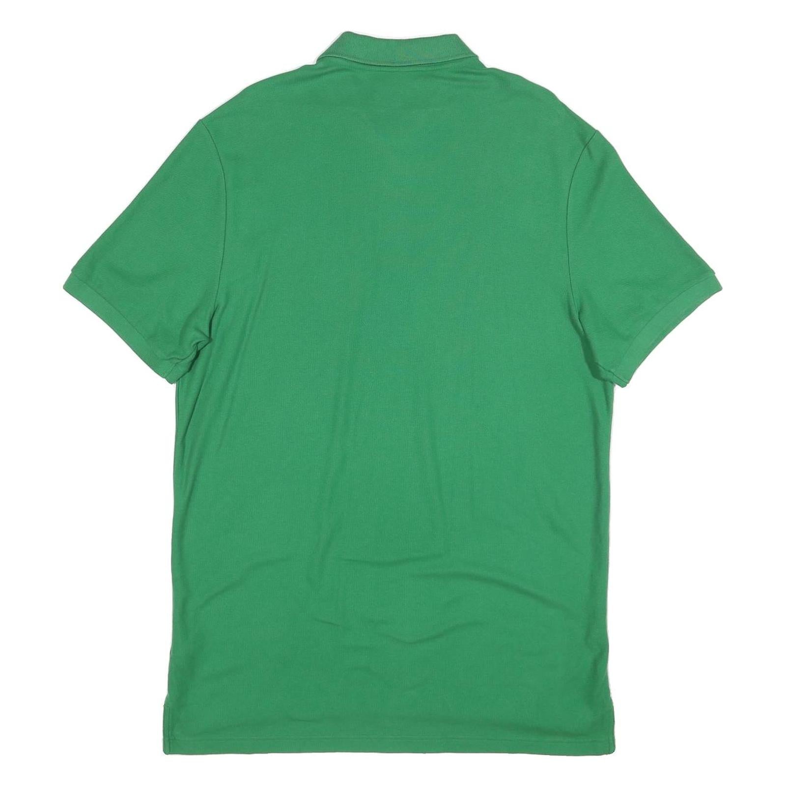 NIKE Mens Green Polo Shirt XL Cotton Blend Short Sleeve Plain Casual Golf