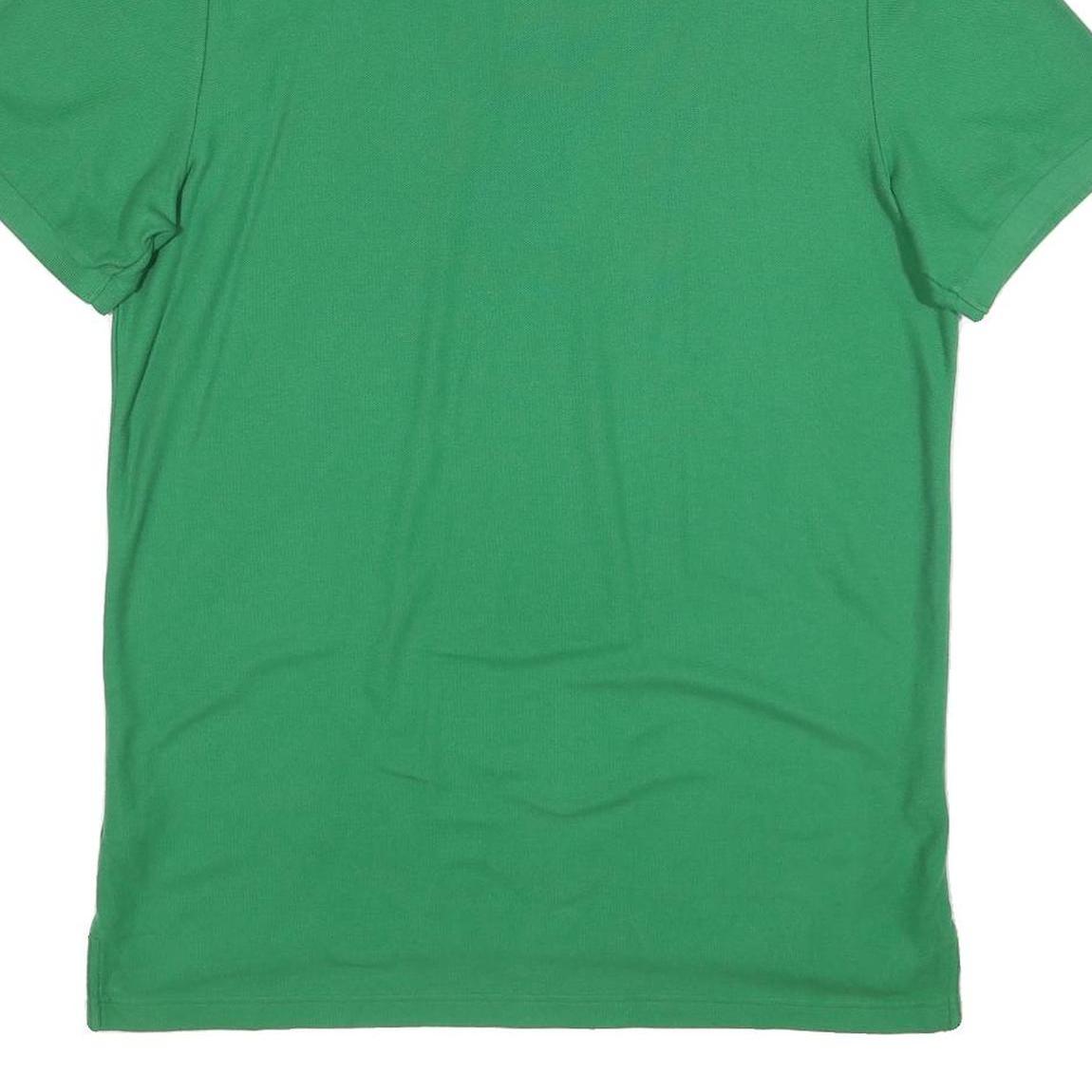 NIKE Mens Green Polo Shirt XL Cotton Blend Short Sleeve Plain Casual Golf