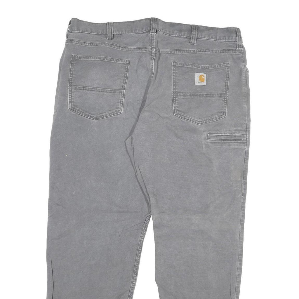 CARHARTT Mens Relaxed Fit Jeans Grey Cotton Blend Zip W38 L29 Workwear Durable