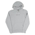 CHAMPION Mens Grey Hoodie S Printed Logo Pullover Cotton Blend Casual