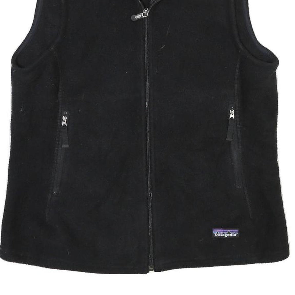 PATAGONIA Womens Black Zip Fleece Vest L Polyester Outdoor Casual Warm
