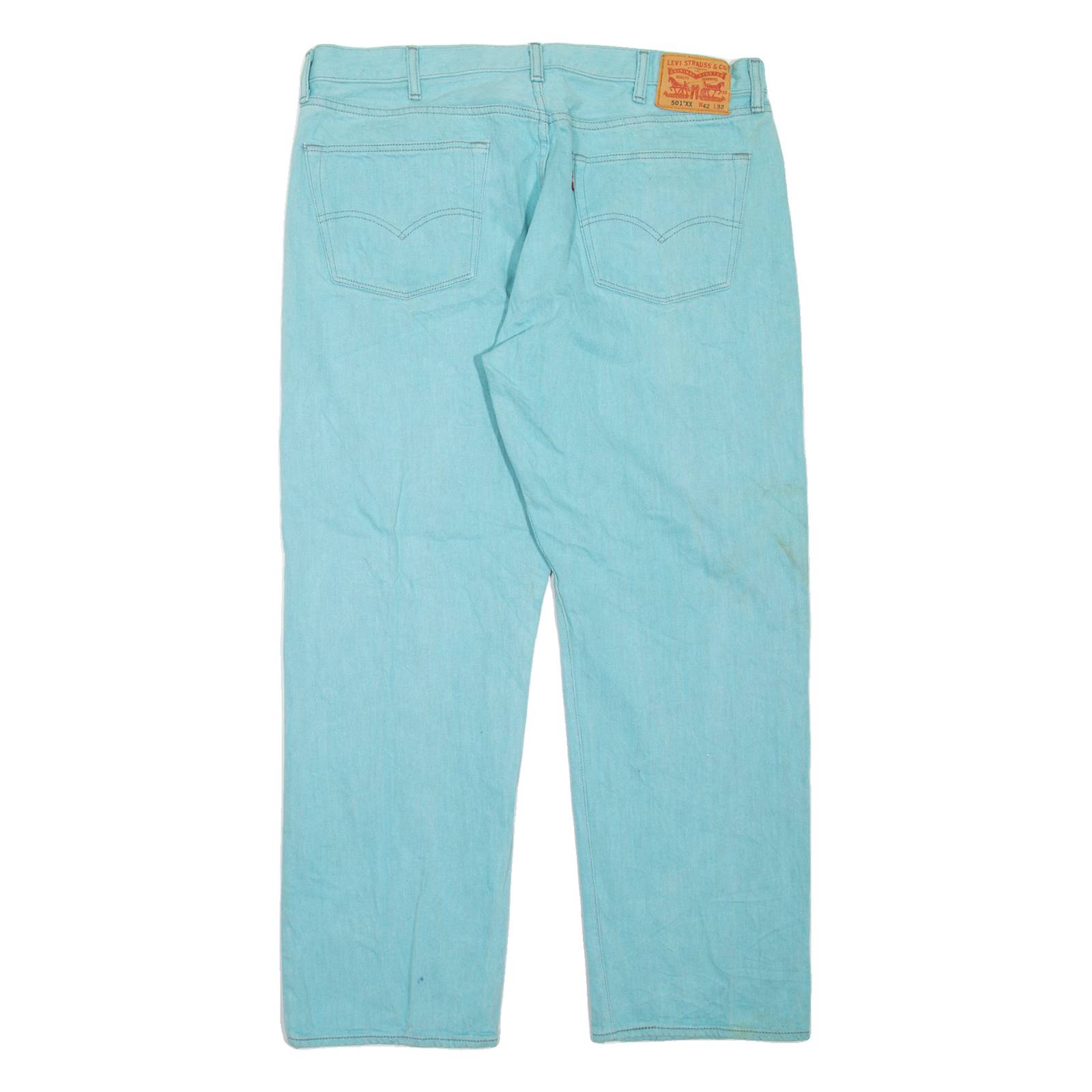 LEVI'S 501XX Jeans Mens Blue Regular Straight W37 L29