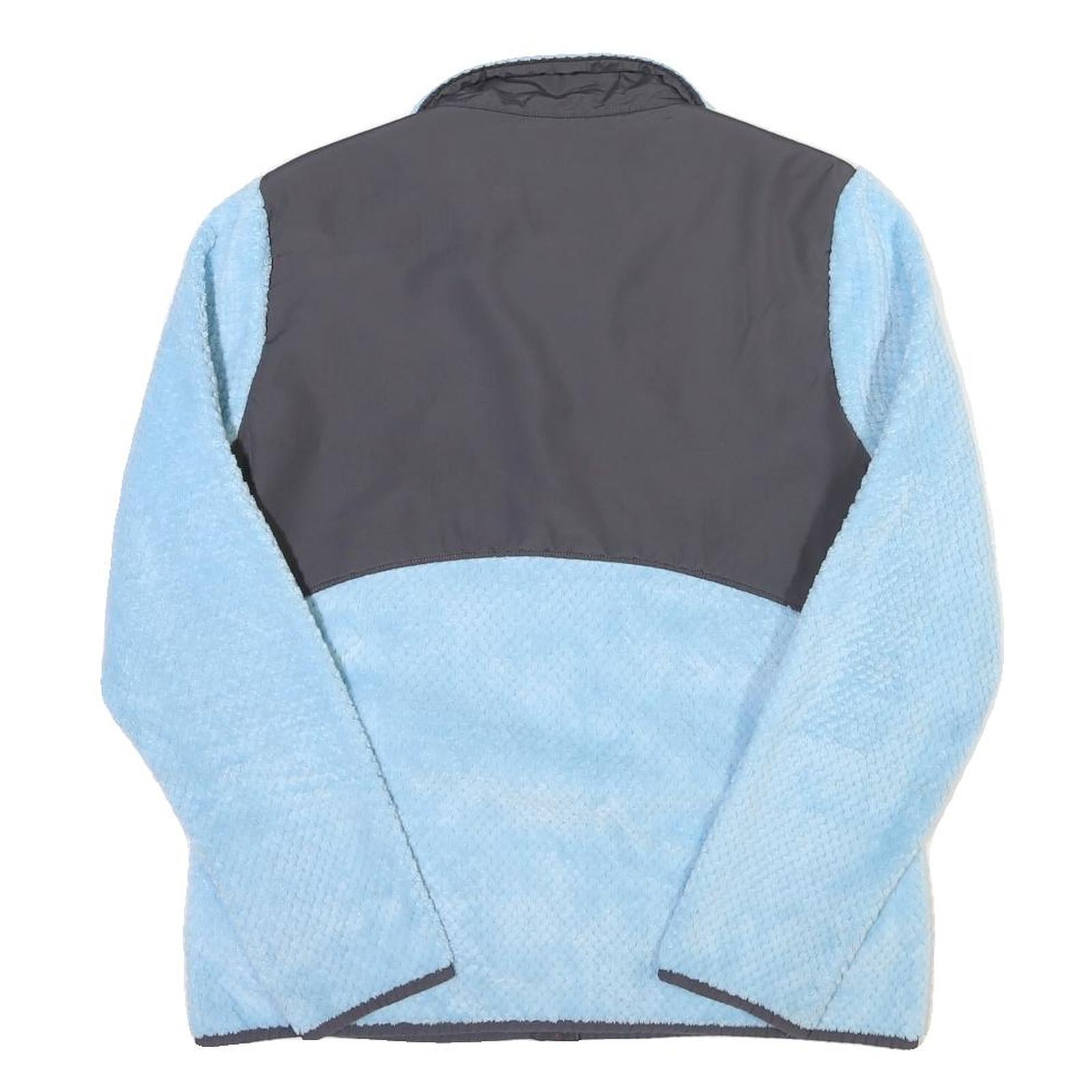 FILA Womens Blue & Grey Sport Zip Jacket L Polyester Blend Fleece Casual