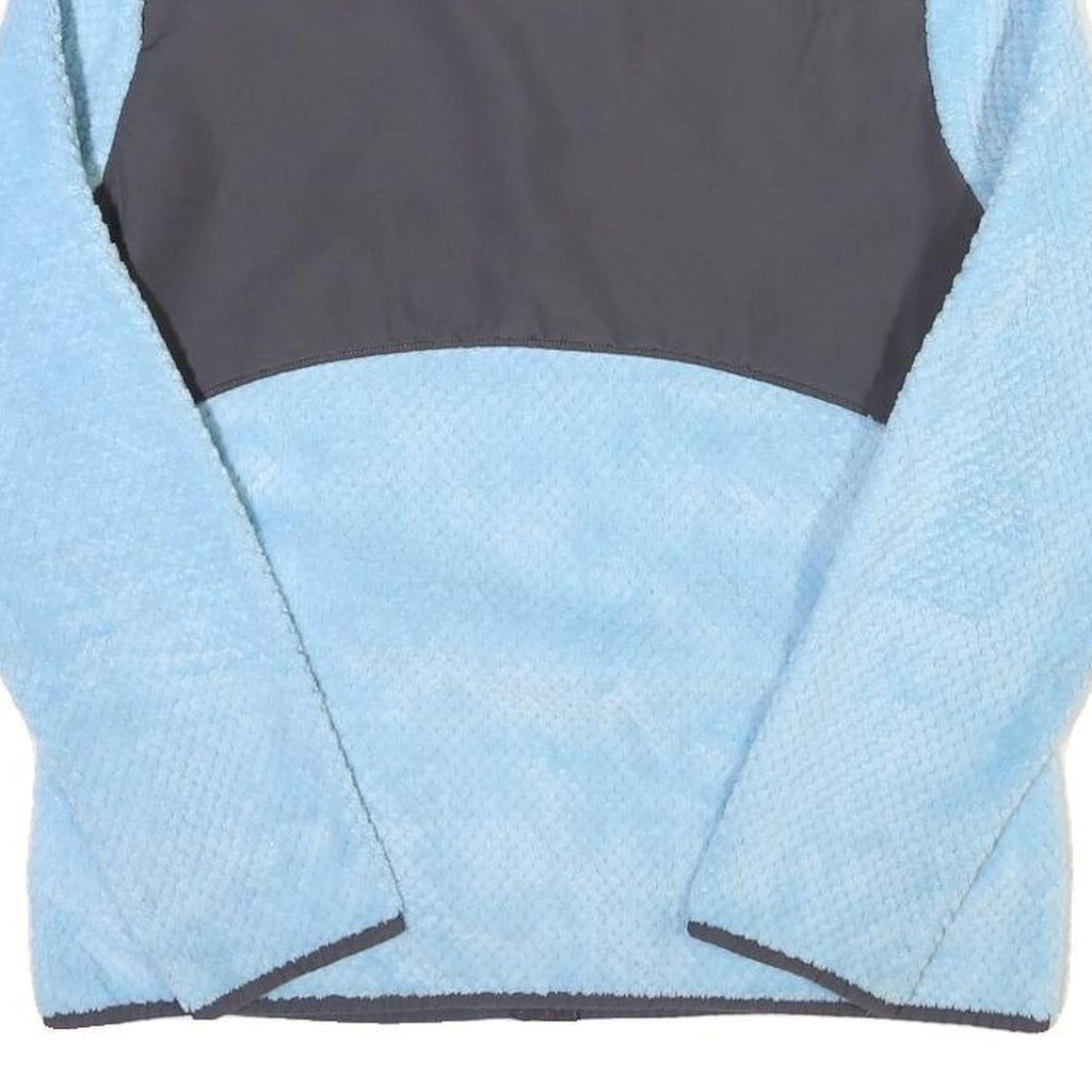 FILA Womens Blue & Grey Sport Zip Jacket L Polyester Blend Fleece Casual