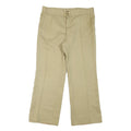 GOLDEN STYLE Mens Cotton Blend Beige Relaxed Wide-Leg Trousers W36 L28 Casual