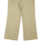 GOLDEN STYLE Mens Cotton Blend Beige Relaxed Wide-Leg Trousers W36 L28 Casual