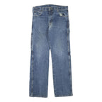 DICKIES Mens Blue Regular Fit Straight Denim Jeans W33 L32 Workwear Cotton Blend