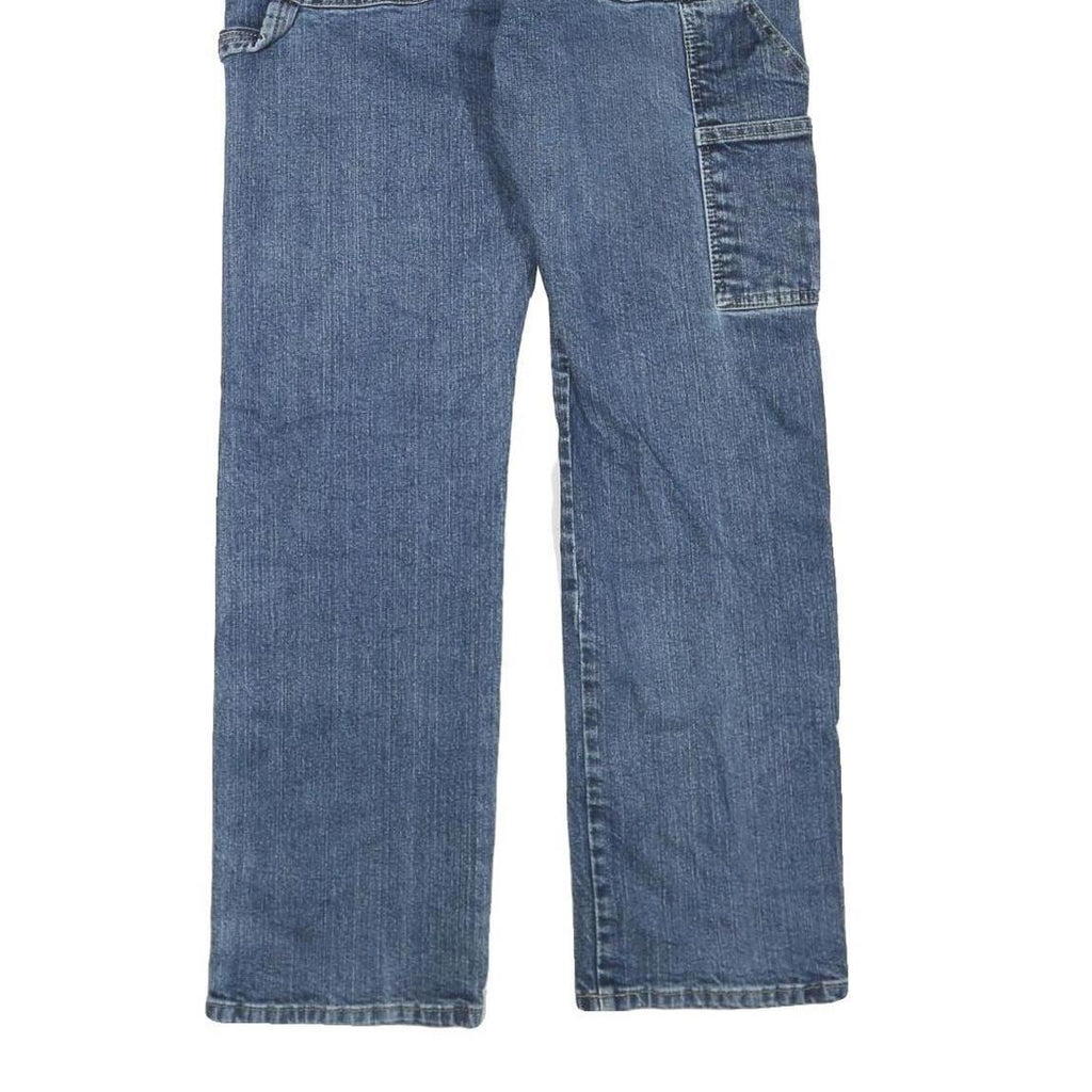 DICKIES Mens Blue Regular Fit Straight Denim Jeans W33 L32 Workwear Cotton Blend