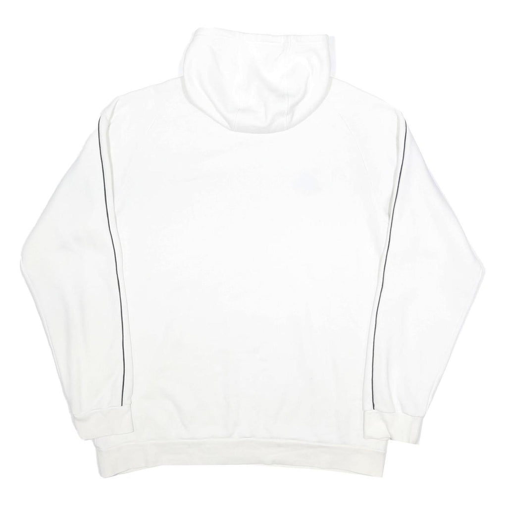 ADIDAS Mens White Hoodie XL Cotton Blend Sports Pullover Sweatshirt
