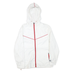 NFL Mens White & Red Zip Hooded Jacket S Polyester Blend Plain Sportswear