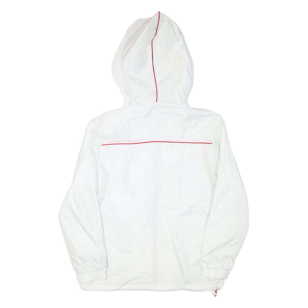 NFL Mens White & Red Zip Hooded Jacket S Polyester Blend Plain Sportswear