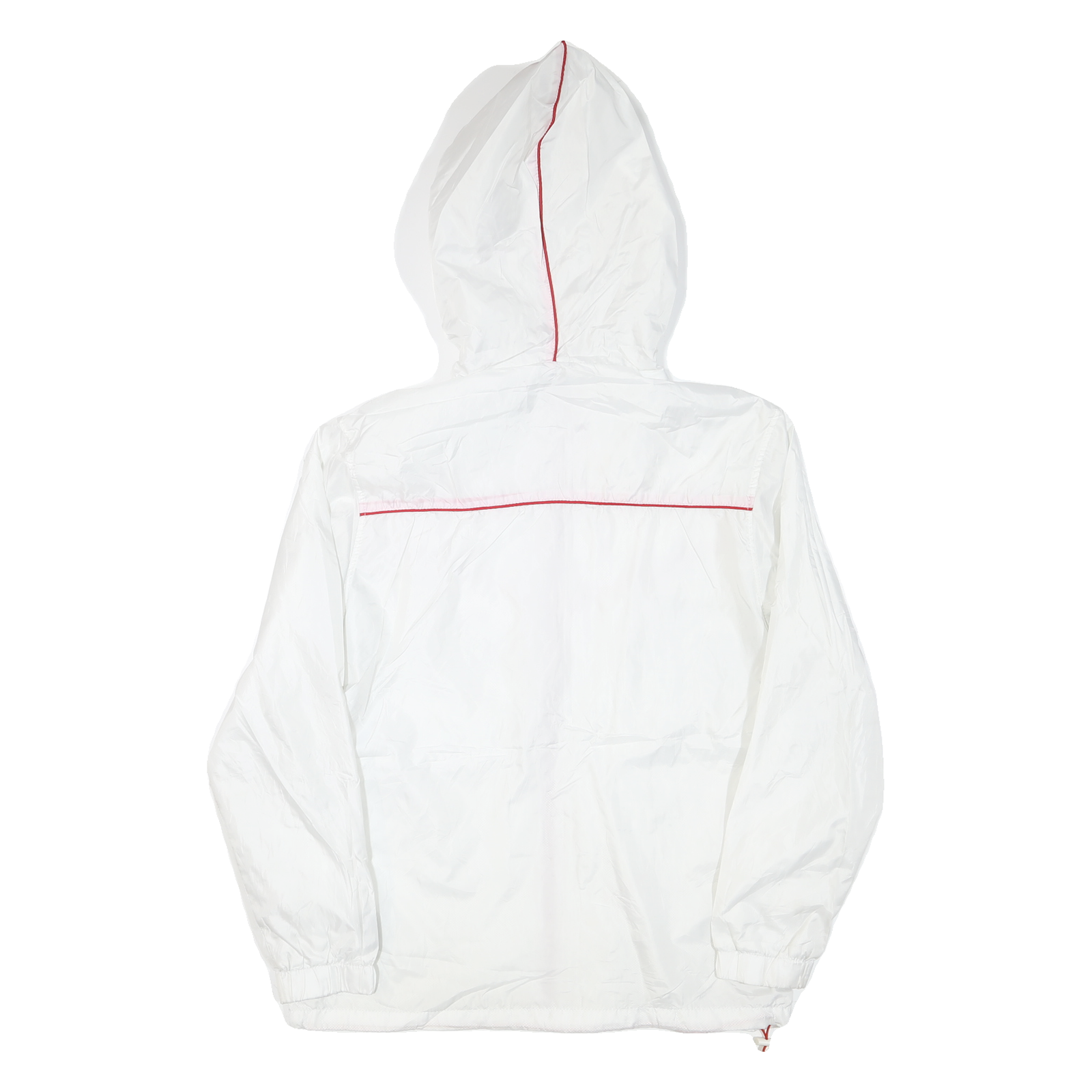 NFL Mens White & Red Zip Hooded Jacket S Polyester Blend Plain Sportswear
