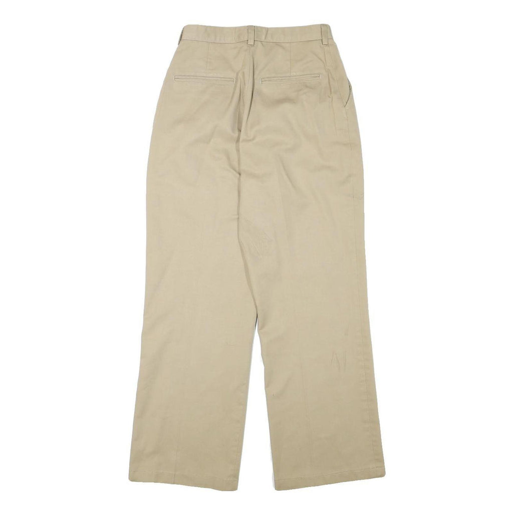 PATRIOT Womens Cotton Blend Beige Regular Fit Straight Trousers W24 L27