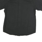 WRANGLER Mens Black Cotton Blend Short Sleeve Shirt L Casual Button Front