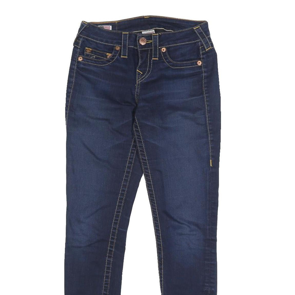 TRUE RELIGION Womens Jeans Blue Slim Skinny Denim Medium W26 L29 Zip