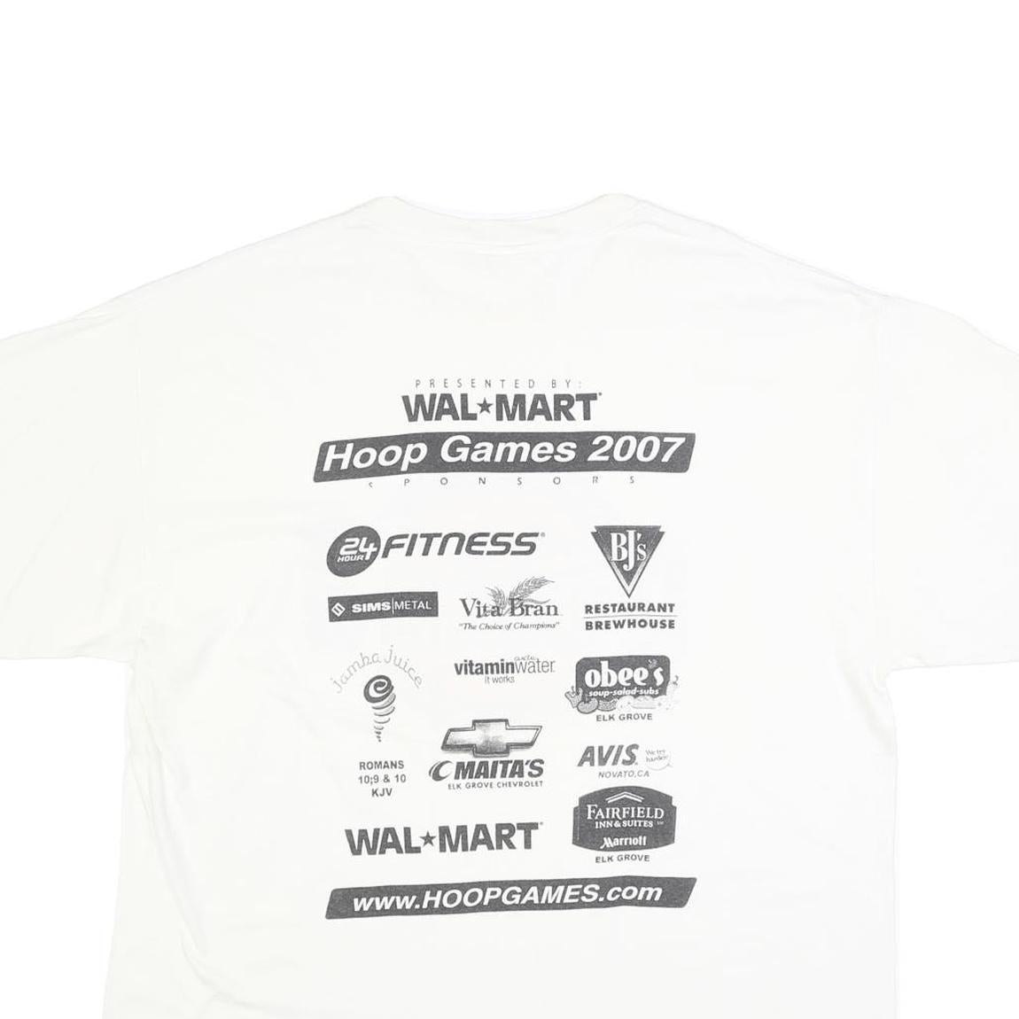 GILDAN Mens White & Orange Basketball Graphic T-Shirt XL Short Sleeve Crew Neck