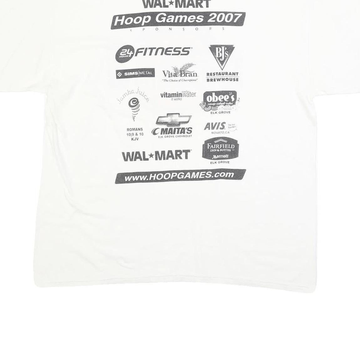 GILDAN Mens White & Orange Basketball Graphic T-Shirt XL Short Sleeve Crew Neck