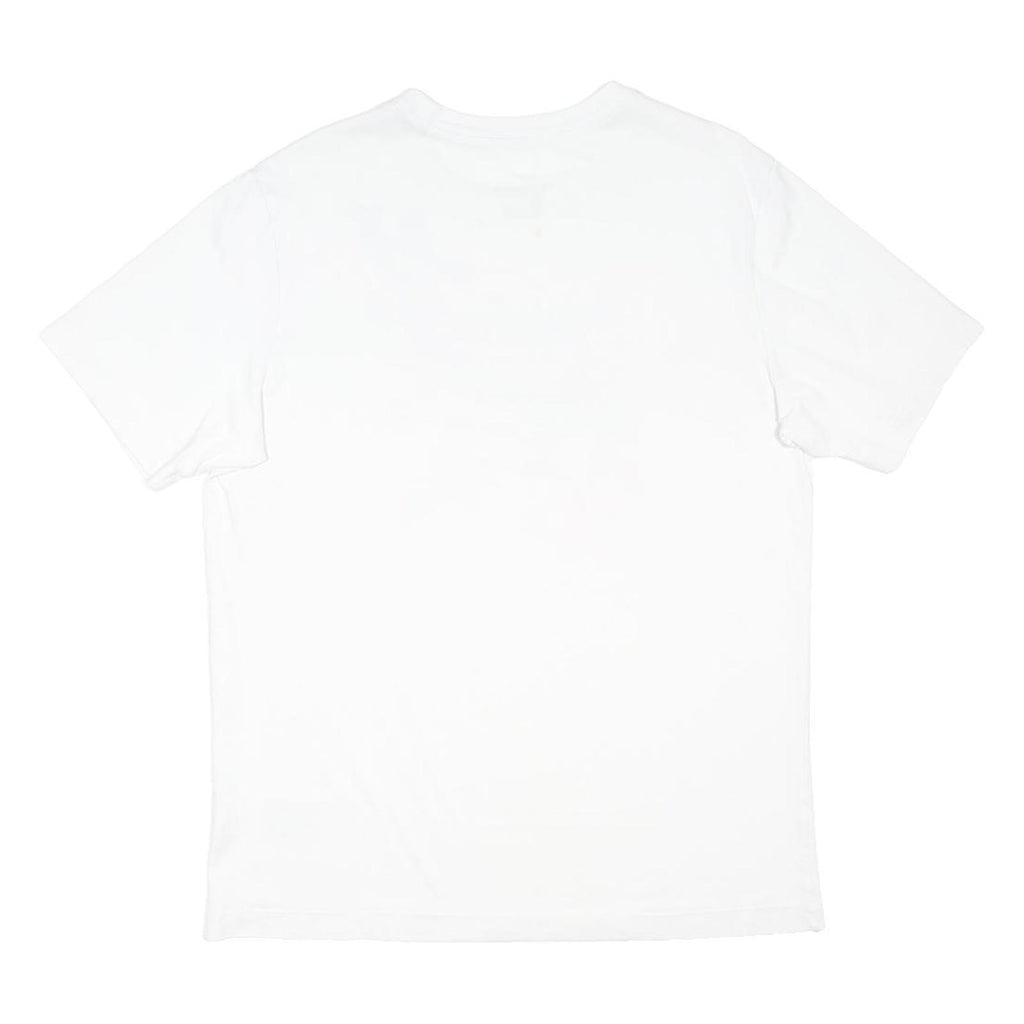 NIKE Mens White Blue & Pink Graphic T-Shirt M Short Sleeve Crew Neck Sport