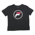 FILA Womens Black Graphic T-Shirt XL Short Sleeve Crew Neck Logo Print