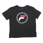 FILA Womens Black Graphic T-Shirt XL Short Sleeve Crew Neck Logo Print