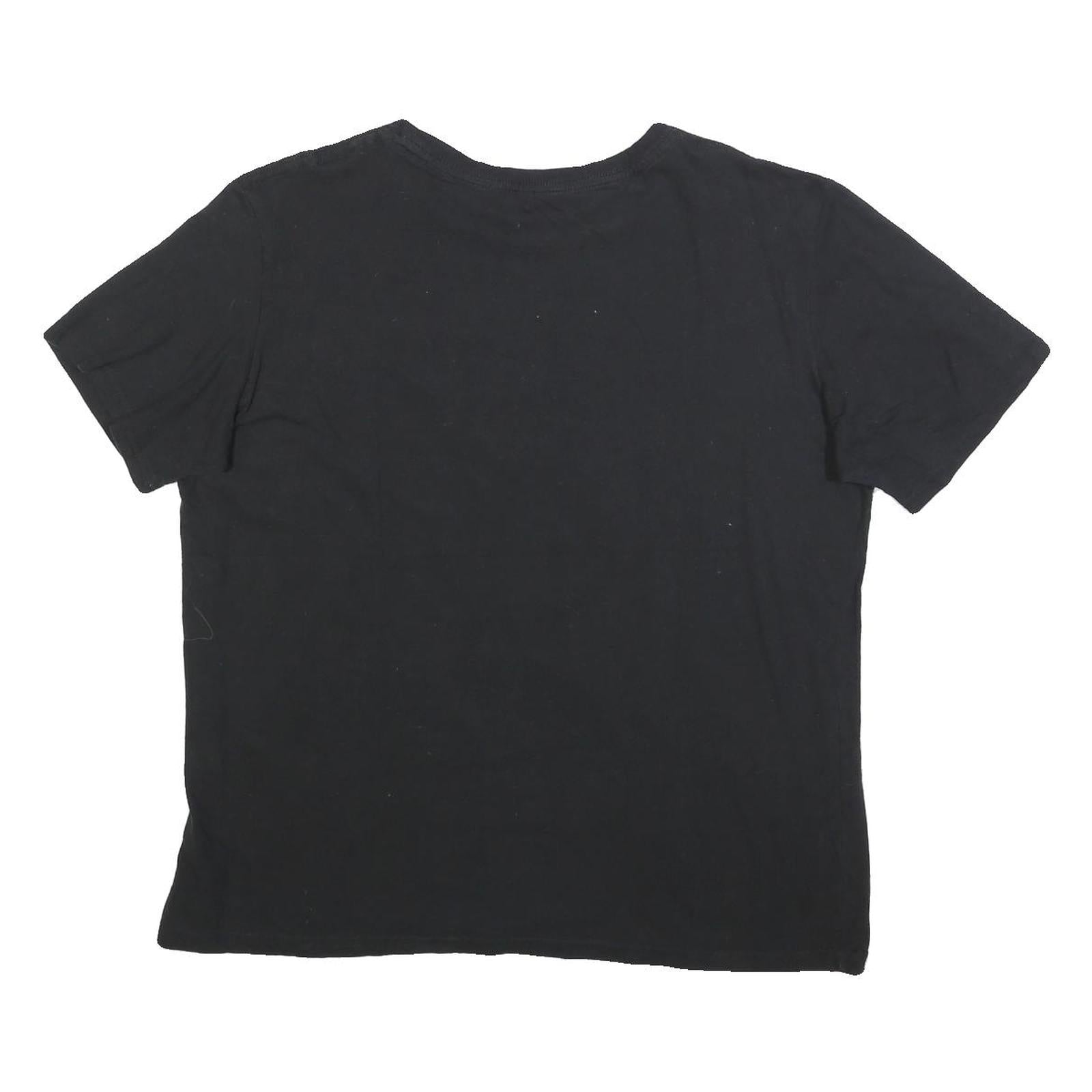 FILA Womens Black Graphic T-Shirt XL Short Sleeve Crew Neck Logo Print