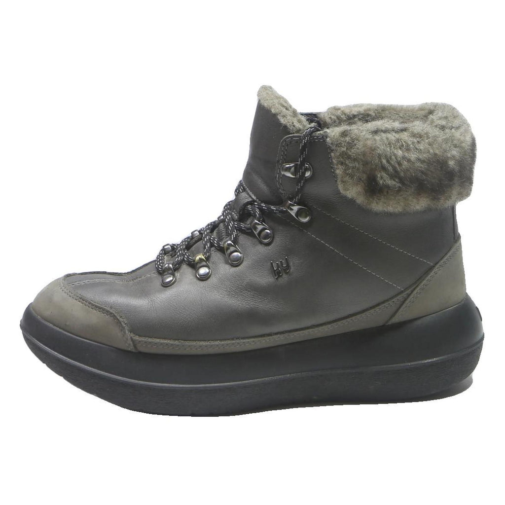 KYBUN Womens Ankle Boots Leather Grey UK 4.5 High Comfort Winter Casual Footwear