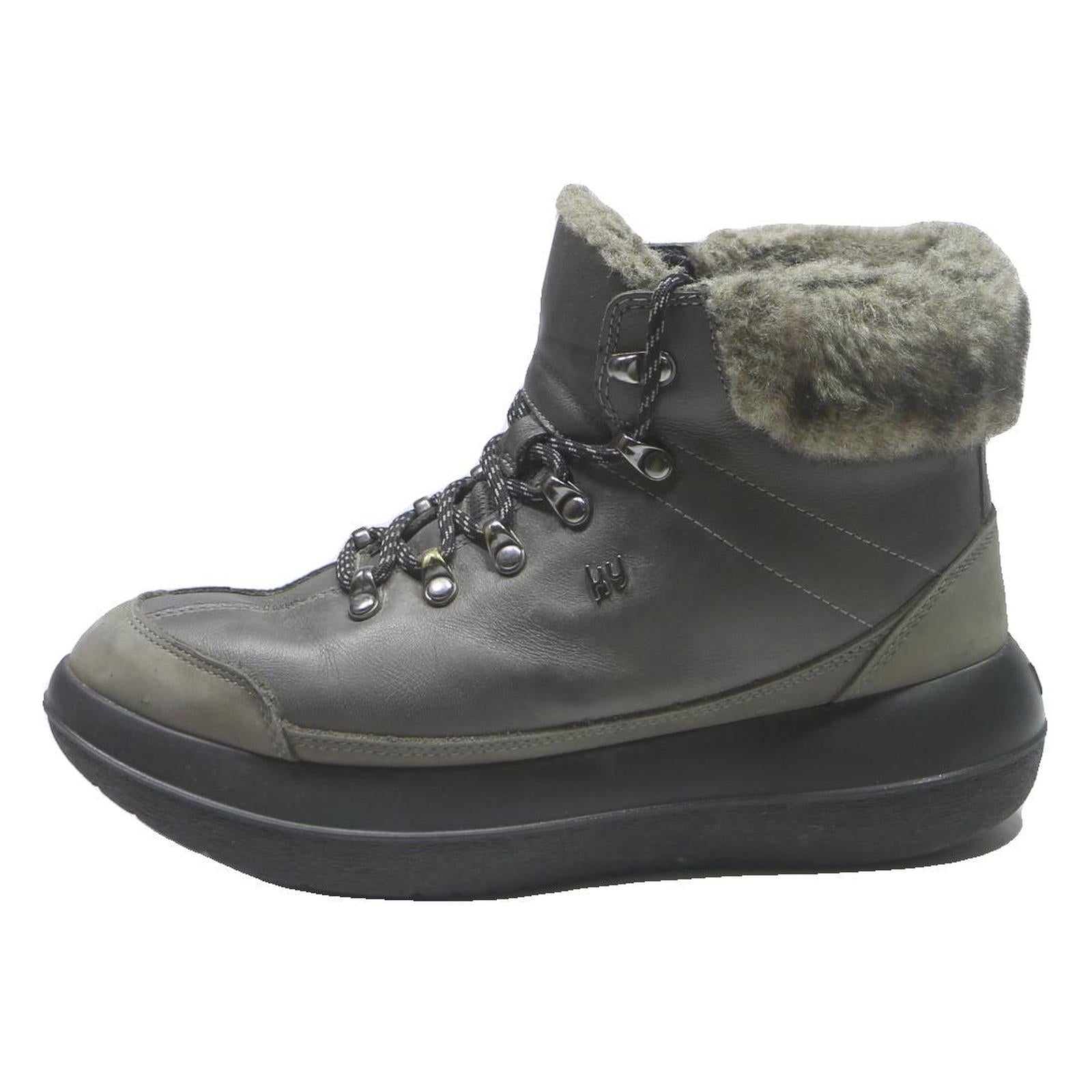 KYBUN Womens Ankle Boots Leather Grey UK 4.5 High Comfort Winter Casual Footwear