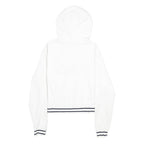 FILA Womens White Hoodie M Cotton Blend Logo Print Casual Pullover