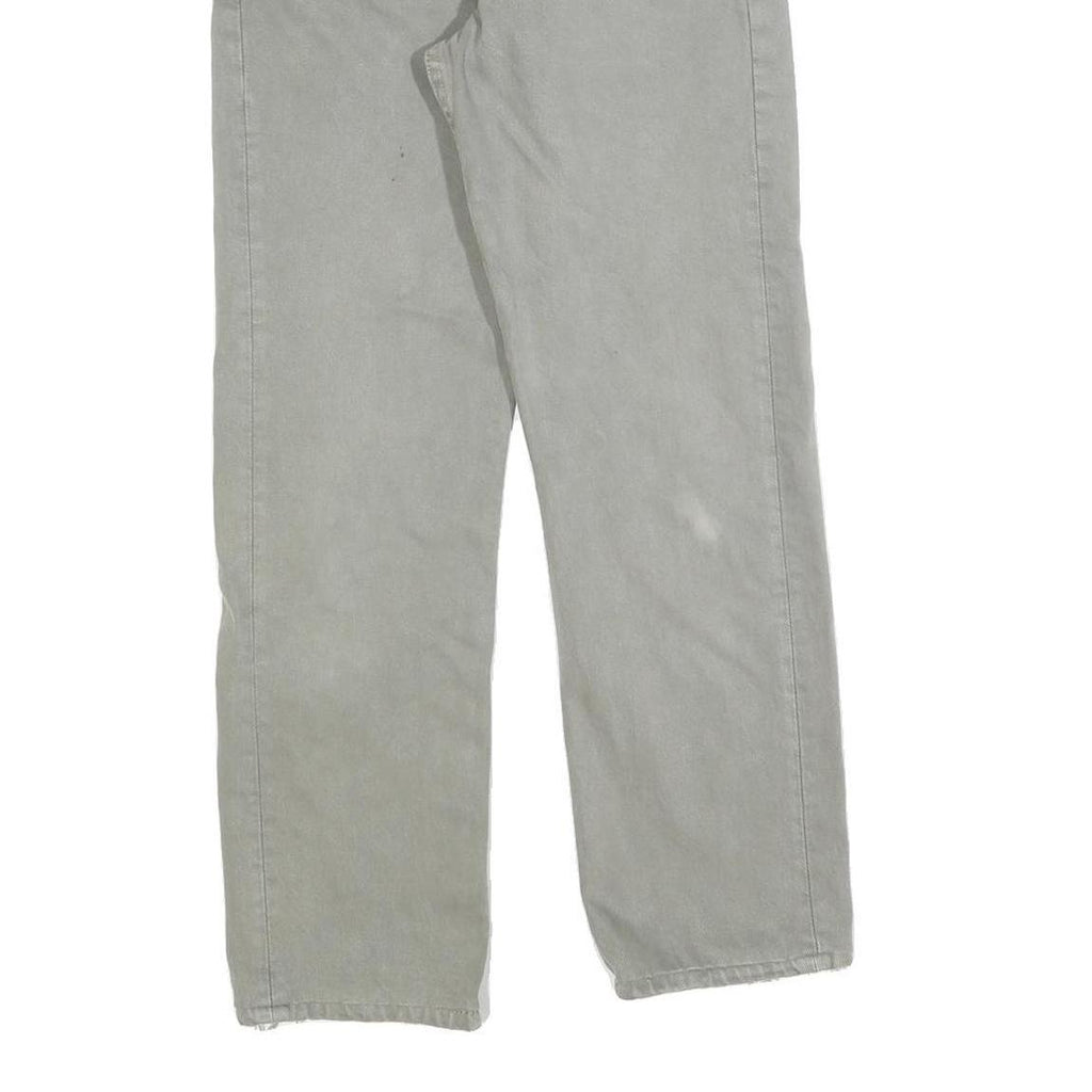 LEVI'S 501 Mens Jeans Beige Regular Straight Denim W30 L27 Classic Button Fly