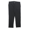 CALVIN KLEIN JEANS Womens Black Regular Straight Trousers W32 L26 Zip Pull On