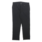 CALVIN KLEIN JEANS Womens Black Regular Straight Trousers W32 L26 Zip Pull On