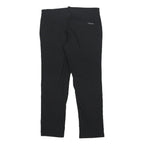 CALVIN KLEIN JEANS Womens Black Regular Straight Trousers W32 L26 Zip Pull On