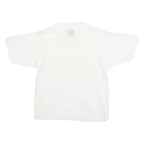 THE LEARSI COLLECTION Womens White Short Sleeve Crew Neck T-Shirt S Cotton Blend