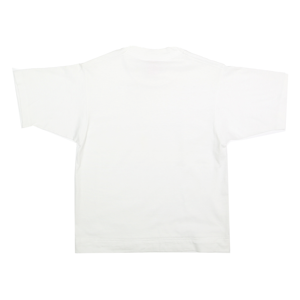 THE LEARSI COLLECTION Womens White Short Sleeve Crew Neck T-Shirt S Cotton Blend